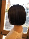 ボブ/ワンレングスボブ/黒髪ボブ