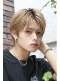 メンズヘアナチュラルコンマバングシースルーベージュ