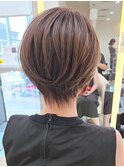 イメチェン丸みショートナチュラルボブ30代40代50代田嶋15