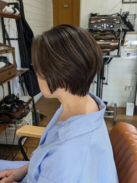 カンシャル(Kanshall) くびれショートボブ30代～50代白髪ぼかしハイライト