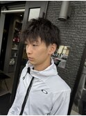 黒髪ツイストスパイラル