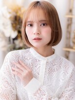 カバーヘア ブリス 北浦和(COVER HAIR bliss)&nbsp;透明感ウォームブラウン小顔切りっぱなしボブc7北浦和20代30代