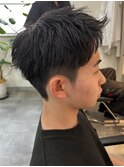 千葉駅MEN’S/波巻きツイストスパイラル/刈り上げセンターパート