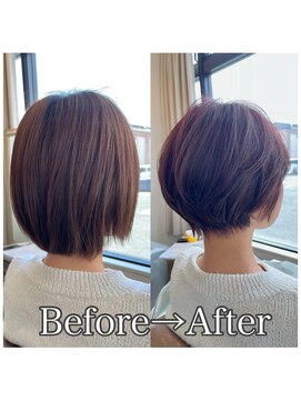 ヘアアンドアイラッシュ ココアンジェ くりえいと宗像店(Coco Ange) 大人可愛いショート
