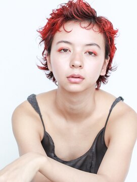 テトヘアー(teto hair) SHORT［レザーカット・レッドカラー・フェザーショート］