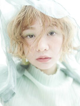 アルバム 銀座(ALBUM GINZA) 波ウェーブショート_ローライトスリークボブ厚めバング_47321