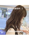 ＼明るい白髪染め×ホワイトラベンダー／