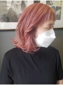 【新宿　penelope】Wカラーくすみピンク×外はねボブ！　遠藤至