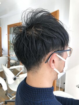 ヘッズ 本八幡店(HEADS) かき上げヘア　ニュアンスマッシュ　サイドパート　韓国マッシュ