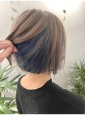 ボブ インナーカラー