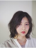 大人のうる艶シースルーゆるウェーブ