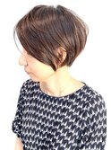 大人ショート/耳かけショート/前髪長め前下がり/20代30代40代