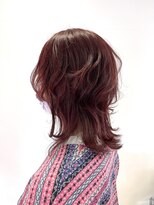 クオレア(CUOREA)&nbsp;小顔ソフトウルフレイヤー×大人ピンクカラー/チェリーレッド/