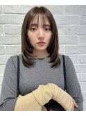 レイヤー/シースルーバング/ココアブラウン