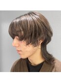ウルフカット/グレージュ/アッシュカラー/グレージュ