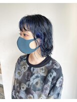 ニュート(Neut )&nbsp;インナーカラーブルー/ネイビーデザインカラー/ケアブリーチ/