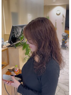 シアン 栄店(CYAN.) レイヤーカット×ウェーブパーマ