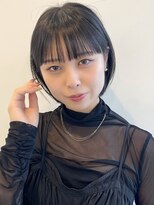 イヴォークトーキョーオーサカ(EVOKE TOKYO osaka)&nbsp;ワイドバング ボブ 耳かけ 切りっぱなし 暗髪