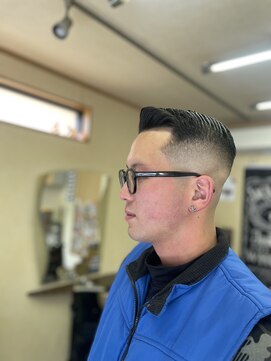 バーバーサトウ(BARBER SATO) サイドパートスタイル