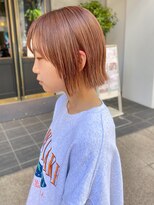 レフ(LEF)&nbsp;ぱつっとボブ/くびれ/ミルキーオレンジ/ショート/髪質改善