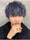ブルーアッシュ×メンズマッシュ　Instagram→@kaito_menshair