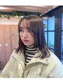 暗髪/レイヤー/ウルフヘア/ウルフセット/西新/百道浜