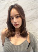 簡単スタイリングヘアセンターパートゆるふわロングハイレイヤー