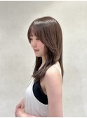 【kana】ショコラブラウン/ブリーチなしカラー/顔周りレイヤー
