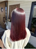 艶髪ストレート☆ボルドーカラーで秋仕様に♪