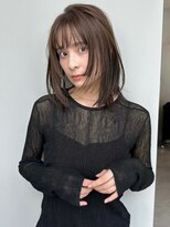 トリッカ シブヤ(TRICCA SHIBUYA) ミディアムボブ/切りっぱなし/レイヤーボブ/ブラウンカラー/艶