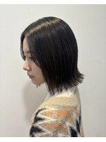 ヘアースタジオ ゼン カロン(Hair studio Zen kalon)&nbsp;くびれレイヤーボブ/ダークアッシュブラウン20代/30代/40代/50代
