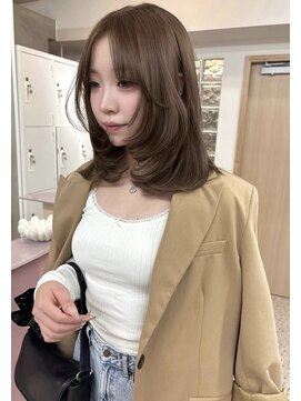 ペレ 栄 アネックス(PELE栄ANNEX) ピンクベージュ/アンブレラカラー/クールショート/前髪/栄