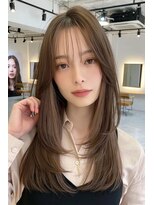 ノイエ 原宿 北参道(NoIE) ハッシュカットシースルーバングフレンチバングレイヤーカット
