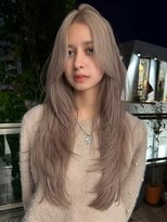 サンクプロジェクト(cinq PROJECT)&nbsp;小顔見えロングレイヤー×ホワイトグレージュ＊