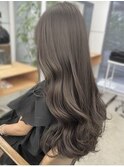 95. 卵型/グレージュ/ウェーブ/ブリーチ/ダブルカラー