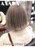 【AXARA 海老名】切りっぱなし・パープルホワイトベージュ