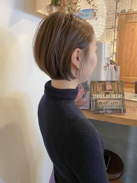 ロティー(loty) 【loty川原一高】ショートボブ×巻かずにスタイリング