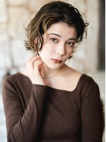 カライングドゥ(ing deux) 大人可愛い20代30代40代黒髪前下がりひし形小顔ボブ丸みショート