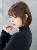 前髪あり大人ショートボブ20代30代40代【AIN.表参道】川原大地
