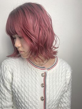 オンザ(ONTHE) 長く楽しめるローズピンクミディアムボブ【林京平】