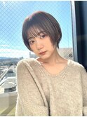 大人可愛いショートボブマッシュ