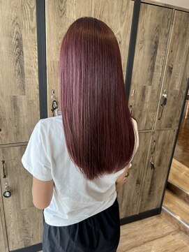 アンソメット 筑後店(UN SOMMET) チェリーレッドカラー　ピンクカラー　透明感カラー