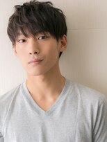 メンズヘア ビーセカンド 草加店(MENS HAIR B-2) ゆるパーマでセクシー男子なアッシュオリーブショートT草加