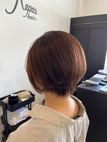 レポヘアー(Repos hair)&nbsp;大人可愛い艶カラーカーキベージュブラウンショート20代30代40代