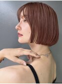 タッセルカット×シースルーバング今っぽい 垢抜け韓国ボブA0919