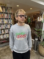 リブロ 三軒茶屋(LIBRO)&nbsp;ブルーブラック韓国マッシュスペインカールスパイキーショート