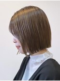 切りっぱなしボブ前髪カット髪質改善