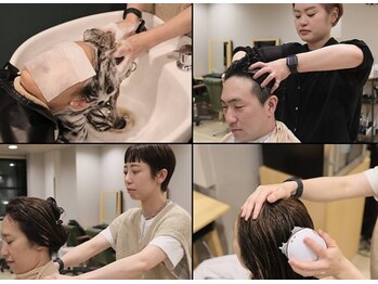 ヘアサロン ナノ(hair salon nano)の写真/毛穴の汚れ除去、むくみをリフレッシュ、エイジングケアなど選べる＋アルファの効果効能のヘッドスパ☆
