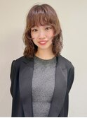 ミディアムパーマ緩めニュアンスパーマウルフレイヤー