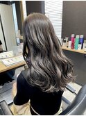 ブリーチ無しハイライトカラーグレージュ立体感カラー下赤塚